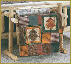 Log Quilt Rack: Holds 3 (clean-peel)