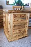 3-Drawer: Log Front with Footprints