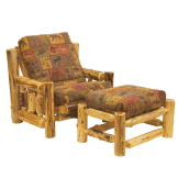 Log Chair & Ottoman