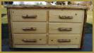 6-Drawer Dresser: Pine Front Drawers