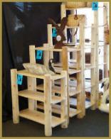 Log Bookshelves: Clean-Peel