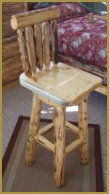 Log Swivel Barstool