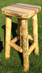 Live Edge Log Bar Stool
