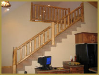 Custom Design Log Cabin Railing