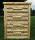 4-Drawer Chest: Half-Log Drawers w/ Pull