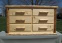 6-Drawer Dresser: Pine Front w/ Footprints