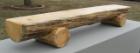 Half Log Mantel with Log Supports