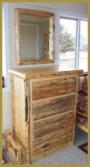 4-Drawer Chest: Log Front Drawers & Mirror