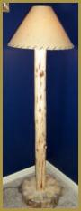 Log Slab Floor Lamp: Lighter Log Character