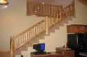 Custom Log Stair Railing